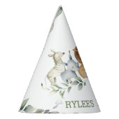 Chapeaux De Fètes Chic Jungle Animaux Verdure 1er anniversaire Garço (Gauche)