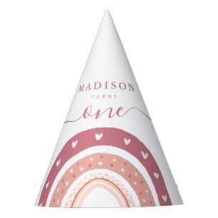 Chapeaux De Fètes Chic Pastel rose arc-en-ciel Boho Anniversaire