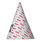 Chapeaux De Fètes Chien Birthday Pawty avec une citation drôle (Droite)