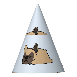 Chapeaux De Fètes Chien de taureau français, mignon motif endormi.