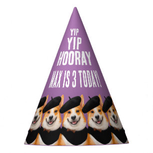 Chapeaux De Fètes Chiens De Corgi Chic Cute Yip Yip Horay Joyeux Ann