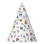 Chapeaux De Fètes Chiens de fête d'anniversaire Pawty mignons (Gauche)