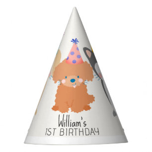 Chapeaux De Fètes Chiens de marionnettes Casquette de fête d'anniver