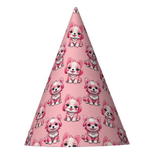Chapeaux De Fètes Chiens roses mignons