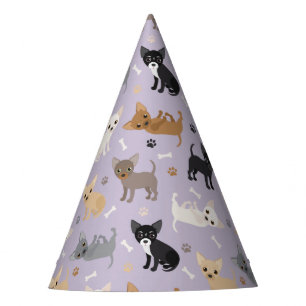 Chapeaux De Fètes Chihuahua Os et pattes violet