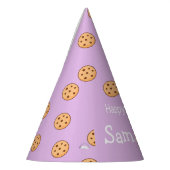 Chapeaux De Fètes Chocolat chips biscuits d'anniversaire violet (Gauche)