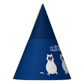 Chapeaux De Fètes Chouette bleu marine Anniversaire (Gauche)