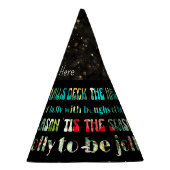 Chapeaux De Fètes Christmas Deck The Halls Festive Faux Sparkle (Droite)