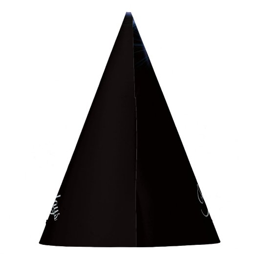 Chapeaux De Fètes Christmas Party Blue Tree Shiny Black Elegant (Dos)