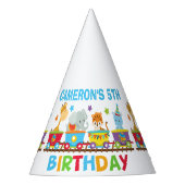 Chapeaux De Fètes Circus Animal Train Cute Enfants Nom Anniversaire  (Devant)
