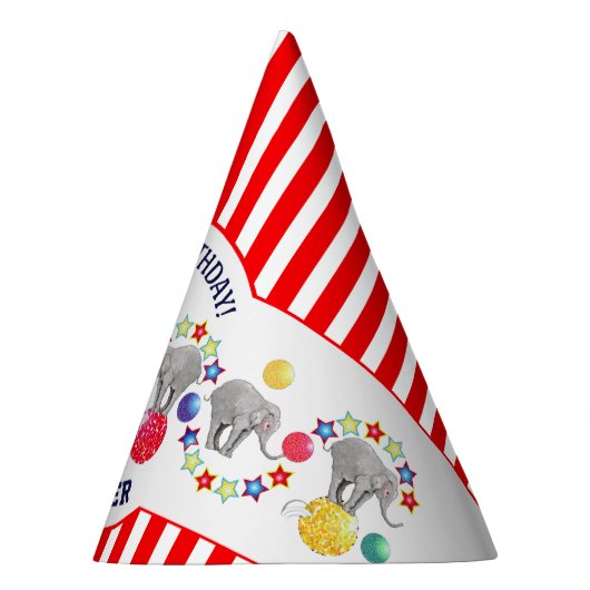 Chapeaux De Fètes Cirque Thème Elephant Anniversaire (Droite)