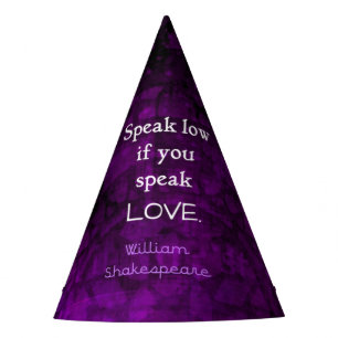 Chapeaux De Fètes Citation d'AMOUR romantique inspirée de Shakespea
