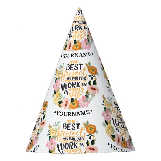 Chapeaux De Fètes Citation de motivation de l'élégante inspiration f (Devant)