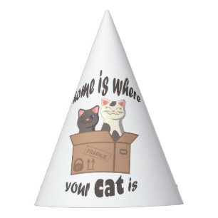 Chapeaux De Fètes Citation drôle Accueil est où est votre chat