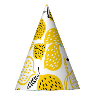 Chapeaux De Fètes Citron Design été Illustration Vintage
