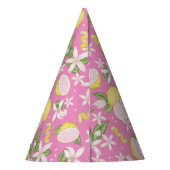 Chapeaux De Fètes Citron rose Floral Casquette fête d'anniversaire (Dos)