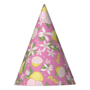 Chapeaux De Fètes Citron rose Floral Casquette fête d'anniversaire