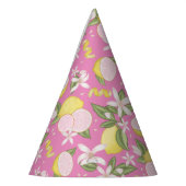 Chapeaux De Fètes Citron rose Floral Casquette fête d'anniversaire (Gauche)
