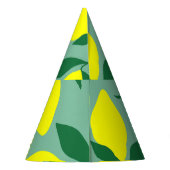 Chapeaux De Fètes Citron simple, Arrière - plan vert. (Dos)