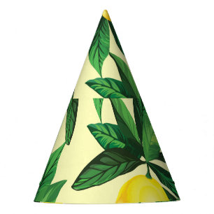 Chapeaux De Fètes citron vintage, motif sans couture décorative
