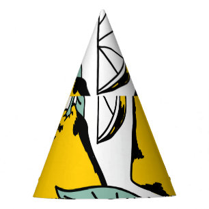 Chapeaux De Fètes citrons dessinés à la main, motif vibrant.