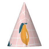 Chapeaux De Fètes Citrons, géométrie rétro, motif sans couture d'été (Dos)