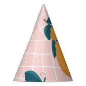 Chapeaux De Fètes Citrons, géométrie rétro, motif sans couture d'été (Gauche)