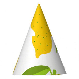 Chapeaux De Fètes citrons jaunes, motif artistique sans soudure.