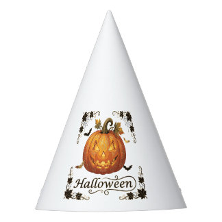 Chapeaux De Fètes Citrouille d'Halloween en or ornée Art