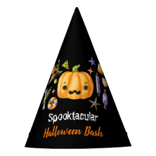 Chapeaux De Fètes Citrouille Spooktacular Halloween Bash Party Noir