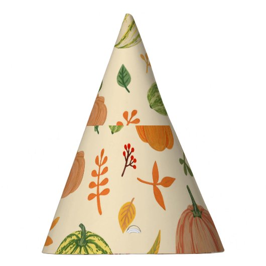 Chapeaux De Fètes Citrouille vert et orange, motif sans soudure. (Droite)