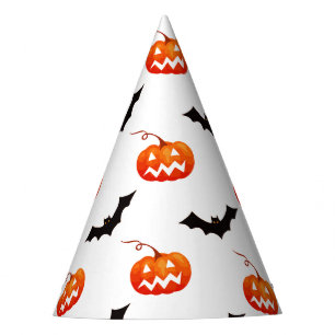 Chapeaux De Fètes Citrouilles et chauves-souris d'Halloween, Trou ou