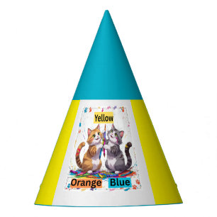 Chapeaux De Fètes Classe de couleur des chats de fête