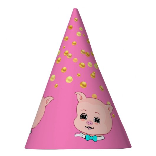 Chapeaux De Fètes Cochon et confetti (Droite)