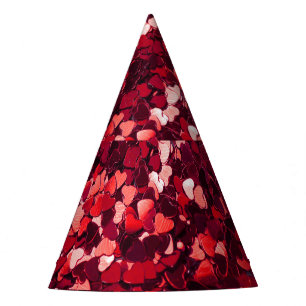 Chapeaux De Fètes Coeur Parties scintillant rouge : Texture minimali
