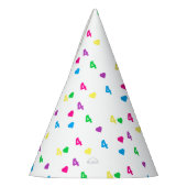 Chapeaux De Fètes Coeurs arc-en-ciel 4e anniversaire (Gauche)