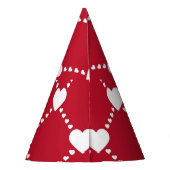 Chapeaux De Fètes coeurs rouges impressionnants (Dos)