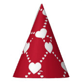 Chapeaux De Fètes coeurs rouges impressionnants (Gauche)