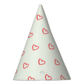 Chapeaux De Fètes Coeurs rouges Motif, mignonne, amour (Droite)