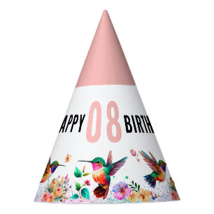 Chapeaux De Fètes Colibri texte personnalisé fête d'anniversaire