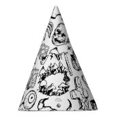 Chapeaux De Fètes Collection Doodles Halloween, Style Vintage. (Droite)