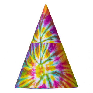 Chapeaux De Fètes Coloré Cravate-Dye -Dye Abstrait.