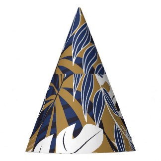 Chapeaux De Fètes Coloré Tropical Feuille Orange Arrière - plan