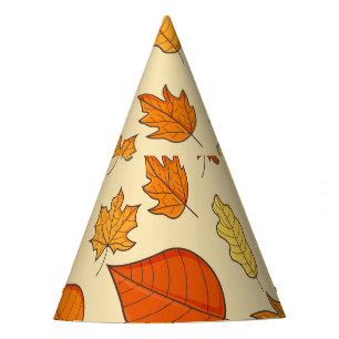 Chapeaux De Fètes Concept feuille : Motif symbole d'automne