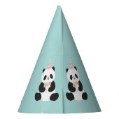 Chapeaux De Fètes Conception de Panda douce à la menthe et rose (Dos)