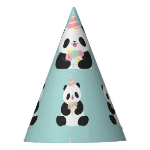 Chapeaux De Fètes Conception de Panda douce à la menthe et rose