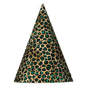 Chapeaux De Fètes Conception Turquoise et Gold Leopard Series 14