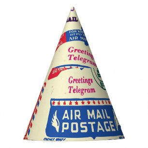 Chapeaux De Fètes Conception vintage du jeu de timbres de document.