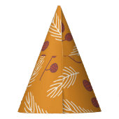 Chapeaux De Fètes Cônes du sapin d'automne : Jaune sans couture (Dos)