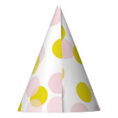 Chapeaux De Fètes Confetti Pois rose et jaune (Dos)